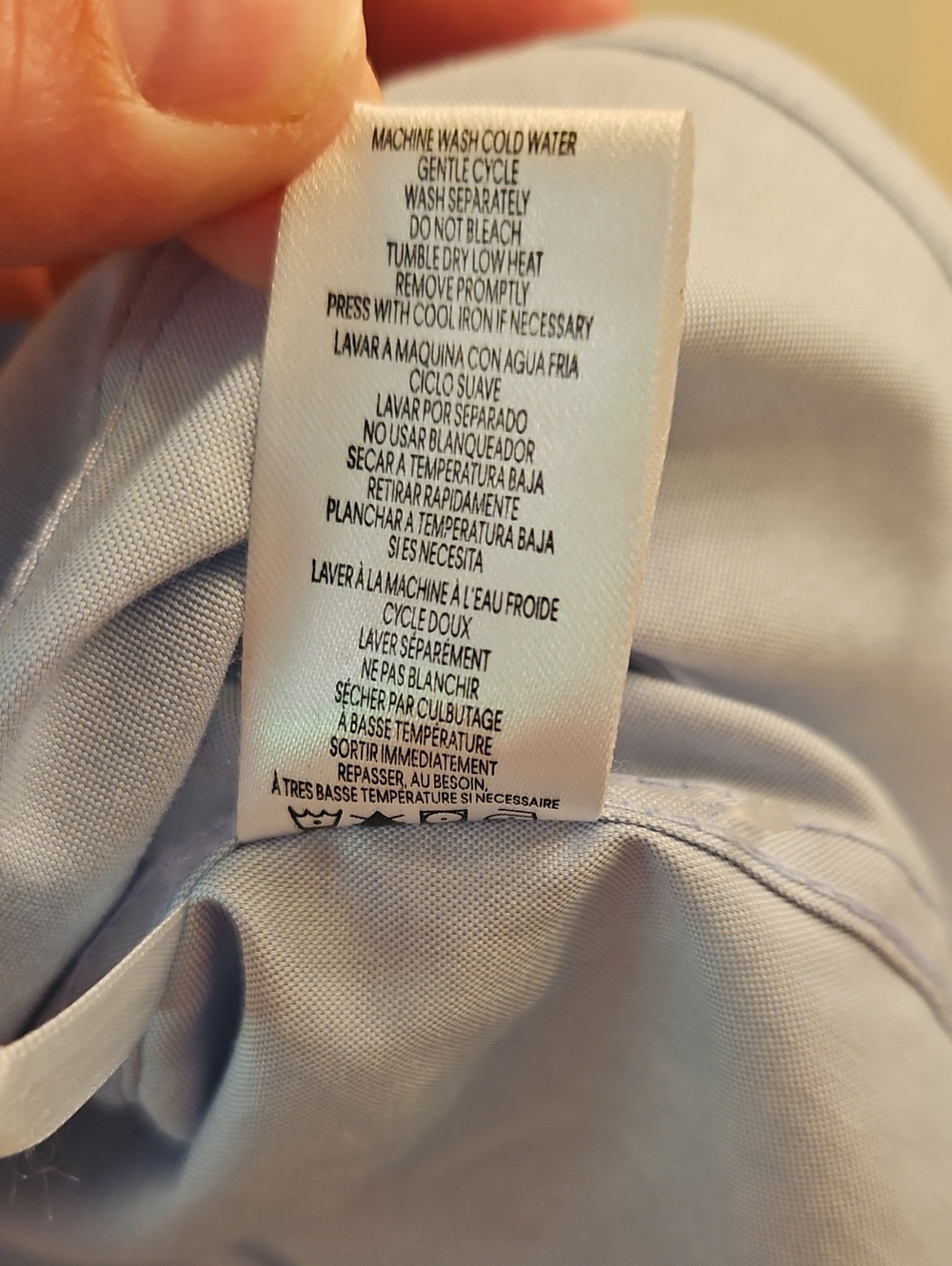 Calvin Klein No-Iron Light Blue Sleeveless Fitted Blouse, 8, Minimalist - Picture 5 of 9